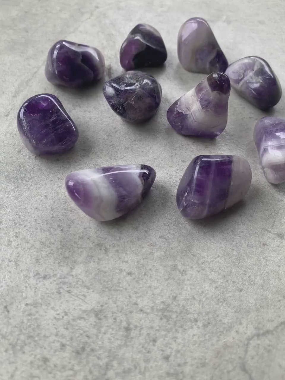 Chevron Amethyst Tumble | Healing Crystal for Calm & Intuition | Natural from Brazil