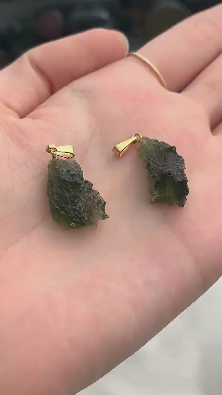 Raw Moldavite Necklace Authentic Czech Republic