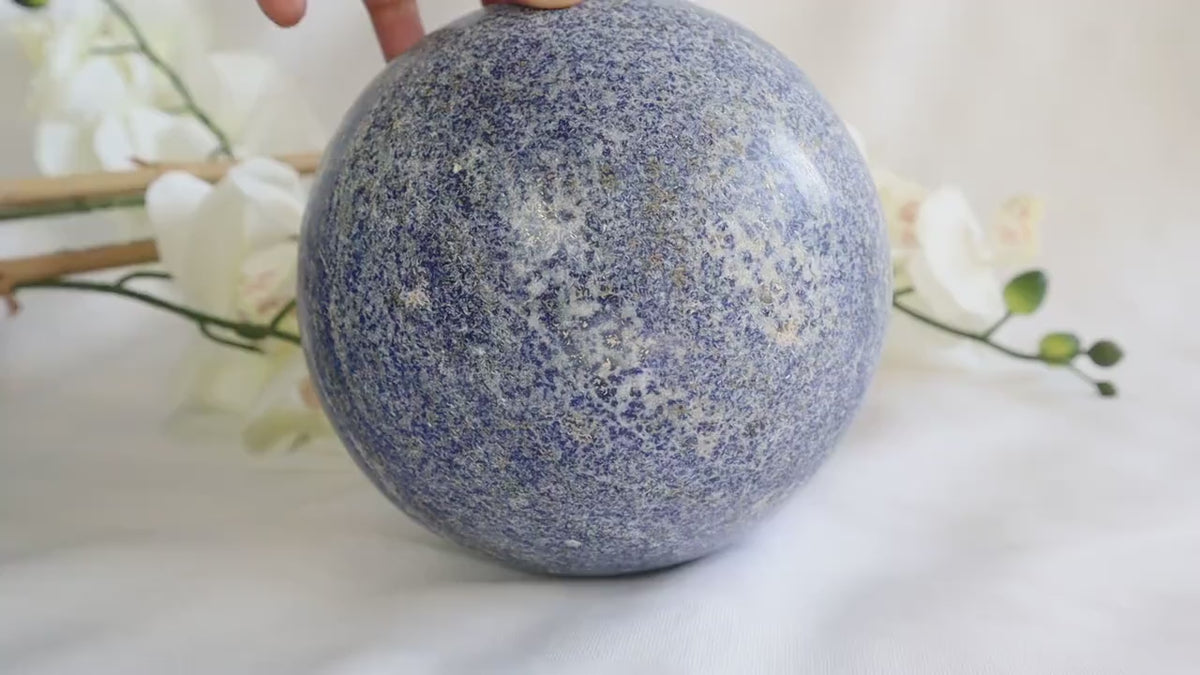 Large Light Blue Lapis Lazuli Sphere (5.9 inch, 11 lbs)