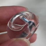 Clear Quartz Statement Ring, Oval Cocktail Ring, Bold Sculptural Jewelry