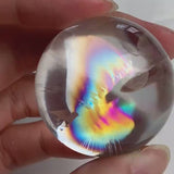 Rainbow Quartz Sphere Crystal Ball, High Clarity Collector Display Stone, B2