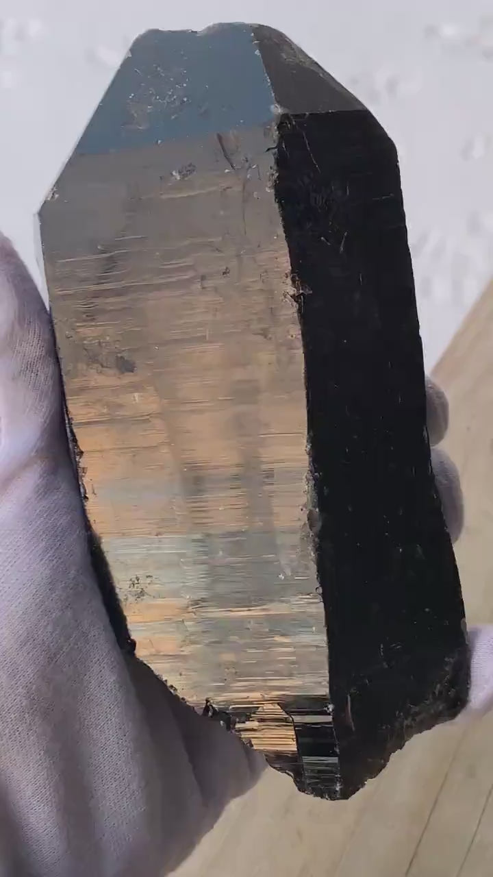 Morion Black Quartz Point | Himalayan Lemurian Raw Crystal 2.5 lb