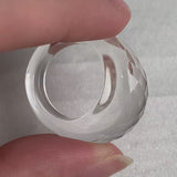 Clear Quartz Statement Ring, Micro Faceted Crystal Cocktail Ring, Bold Boho Jewelry