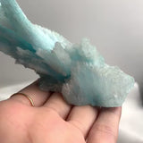 Blue Aragonite Cluster - Natural Coral Like Branch Specimen, 127 gm (5 inch) | Raw Blue Crystal Mineral Display
