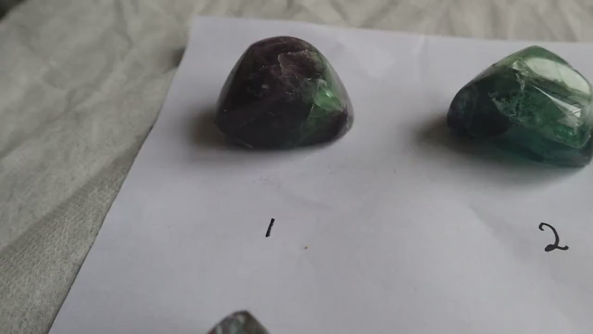 Fluorite Palm Stone: Focus, Calm, Clarity - Meditation Crystal Gift