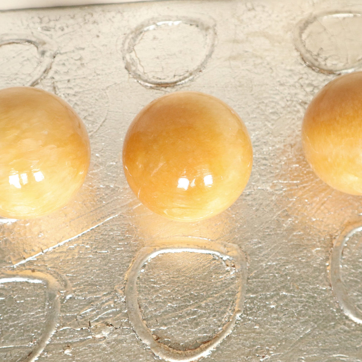 Orange Calcite Sphere 2.75 inch 489 grams 70mm 17.25 oz