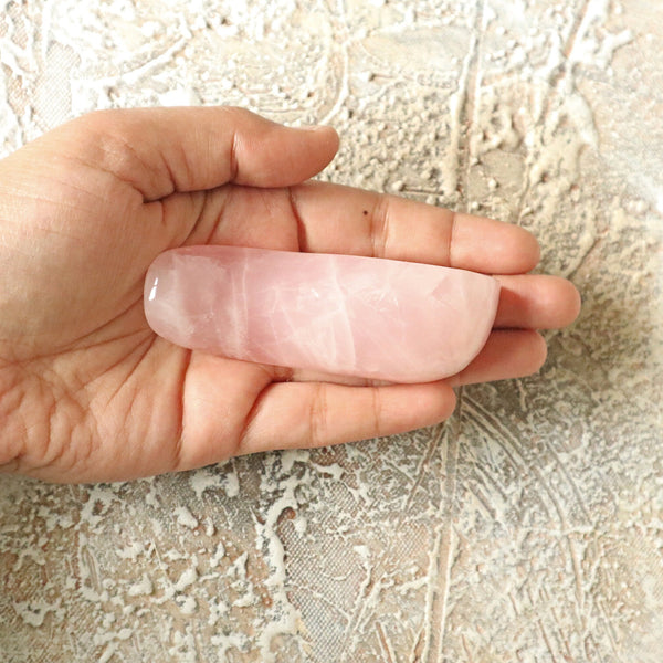 Rose Quartz Massage Wand, Stress relief Crystal, Calming Stone Crystal Gift, Love Stone, Mental and Emotional Wellness Reflexology Gift