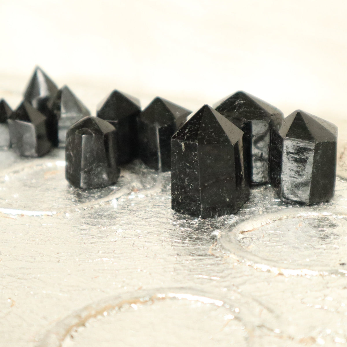 Natural Black Tourmaline Tower, Reiki Meditation Healing Crystal Tower Gift for root chakra