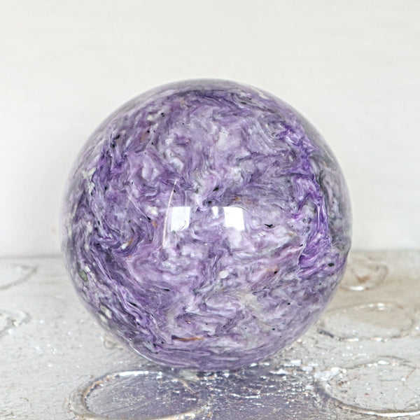 Charoite Sphere, 145mm Rare Large Charoite Sphere