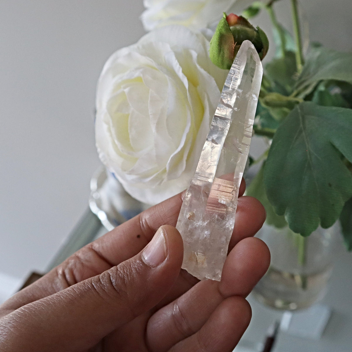 Lemurian Quartz Crystal, Lemurian Seed Crystal Quartz, Lemurian Quartz, Brazil Lemurian, L3