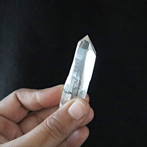 Lemurian Seed Crystal Point with 5 sides Isis Face , Brazil Lemurian, L11