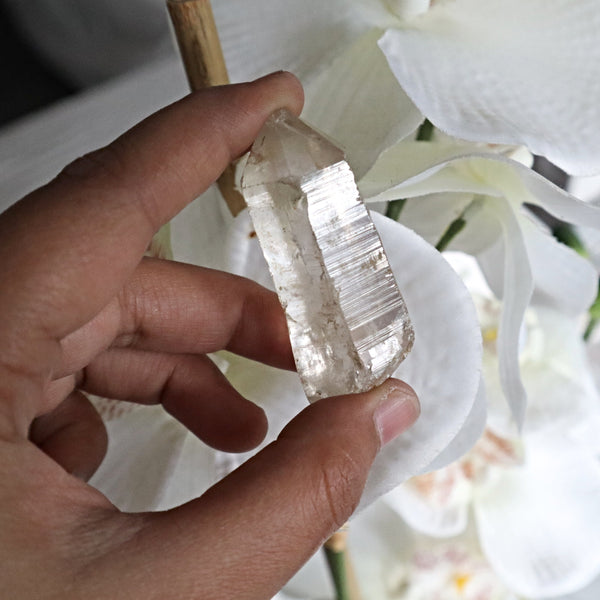 Himalayan Quartz Point 57mm 2.25 inch, Super Clear Gem Grade Optical Quartz Crystal, H2