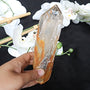 Himalayan Quartz with iron oxide Large 6.75 inches, 2 inches thick, High Vibration Wealth Crystal