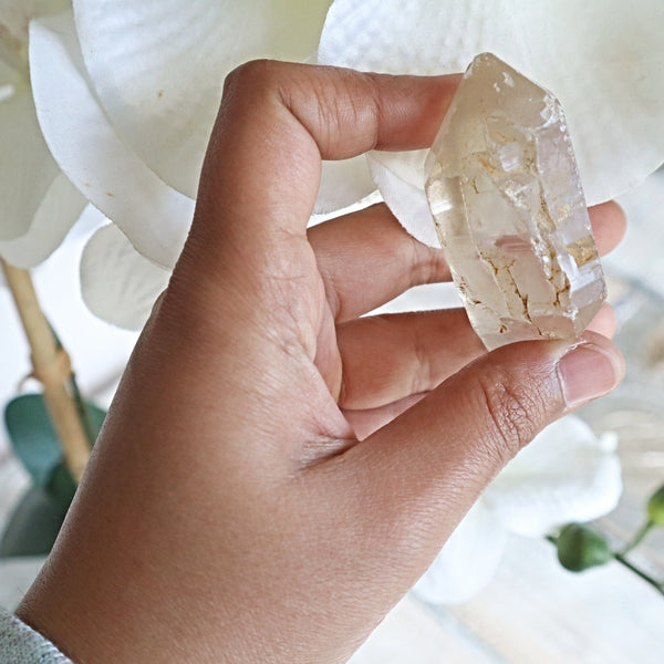 Himalayan Quartz Point 66mm 2.60 inch, Super Clear Gem Grade Optical Quartz Crystal, H4
