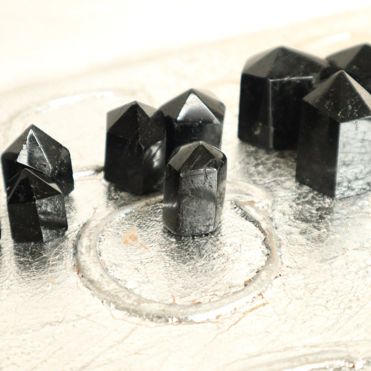 Natural Black Tourmaline Tower, Reiki Meditation Healing Crystal Tower Gift for root chakra