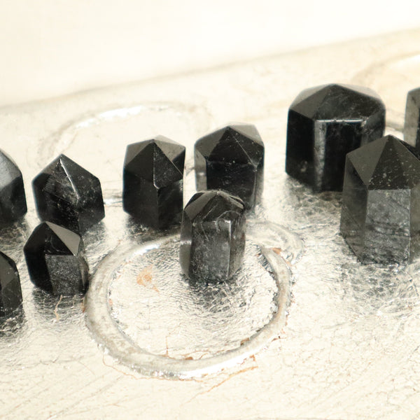 Natural Black Tourmaline Tower, Reiki Meditation Healing Crystal Tower Gift for root chakra