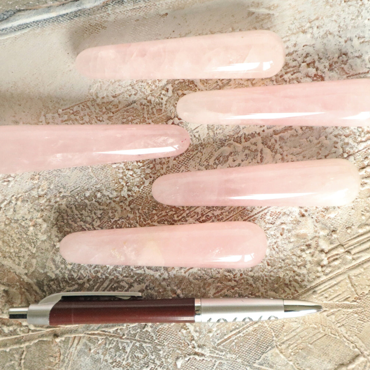 Rose Quartz Massage Wand, Stress relief Crystal, Calming Stone Crystal Gift, Love Stone, Mental and Emotional Wellness Reflexology Gift