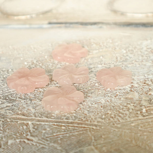 Rose Quartz Flower, Rose Quartz Pocket Stone, Mental and Emotional Wellness Gift, Heart chakra