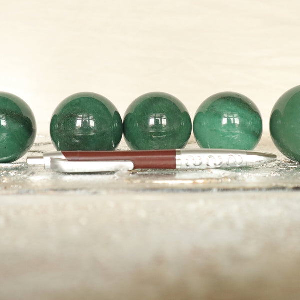 Green Aventurine Sphere, Green Crystal Sphere for Abundance Lucky Stone