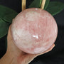 Rose Quartz Sphere Large, 4.2 inch Rose Quartz Ball Home Decor Gifts, Stone of Love