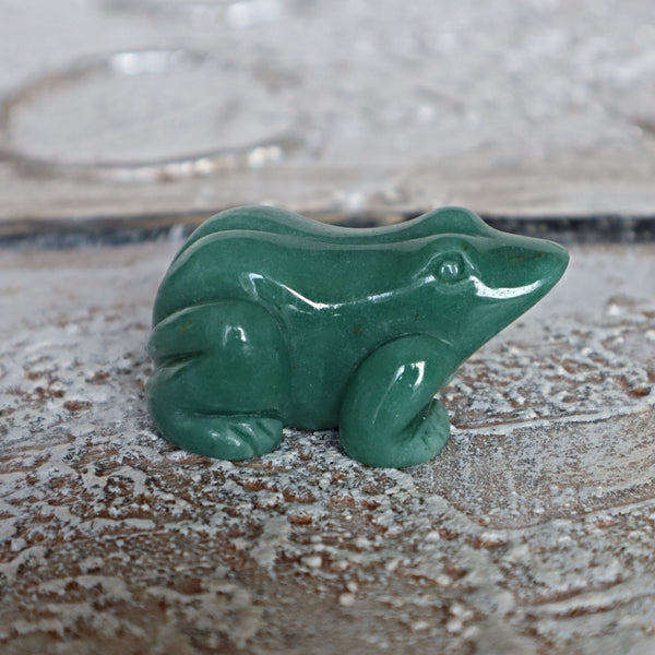 Green Aventurine Frog Green Crystal Frog for Wealth Abundance Lucky Stone