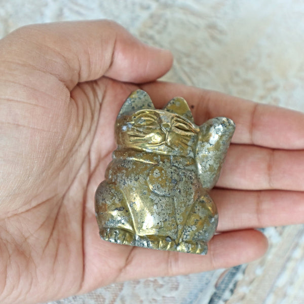 Pyrite Lucky Cat Crystal