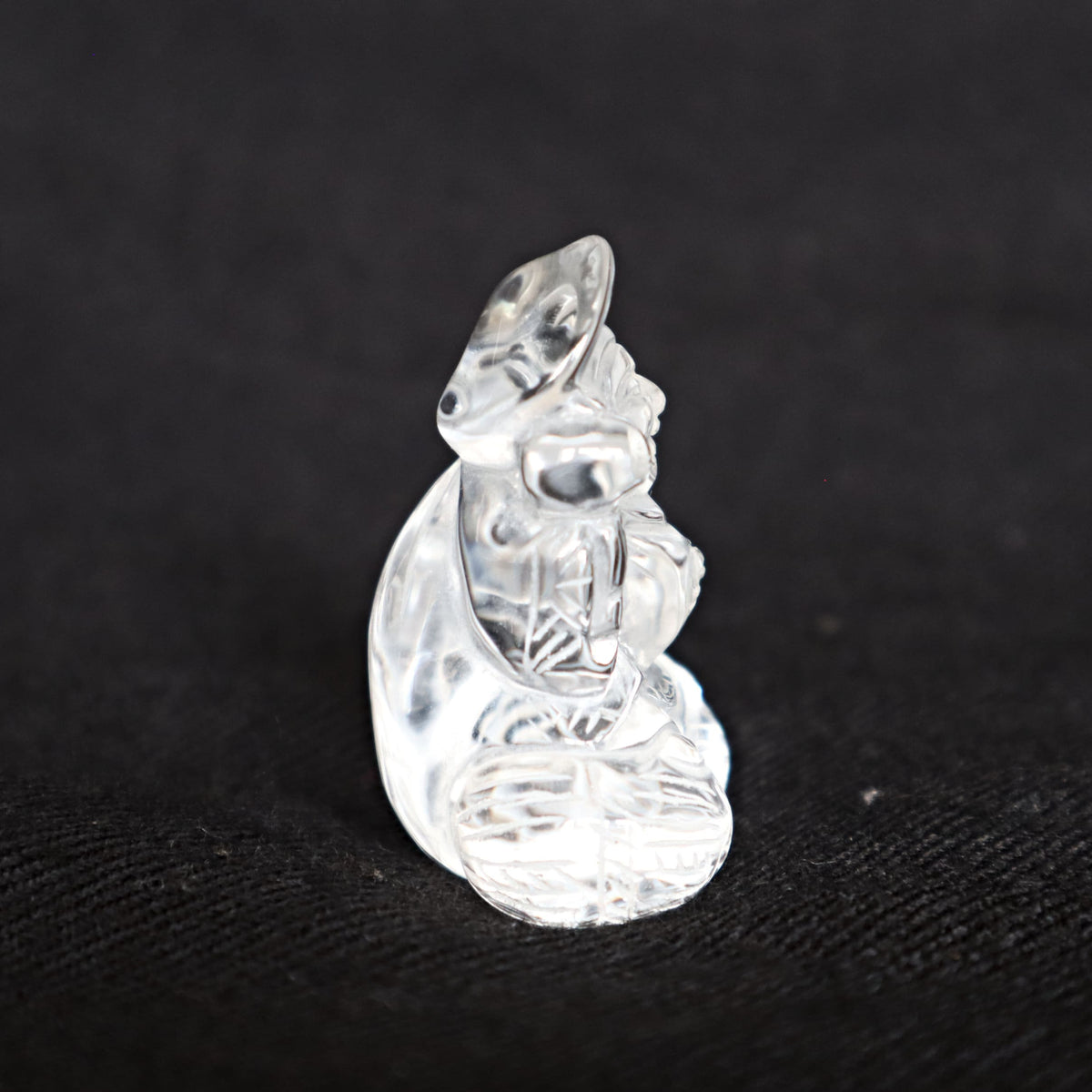 Daikokuten, Natural Quartz Daikokuten Japanese Carving Gift