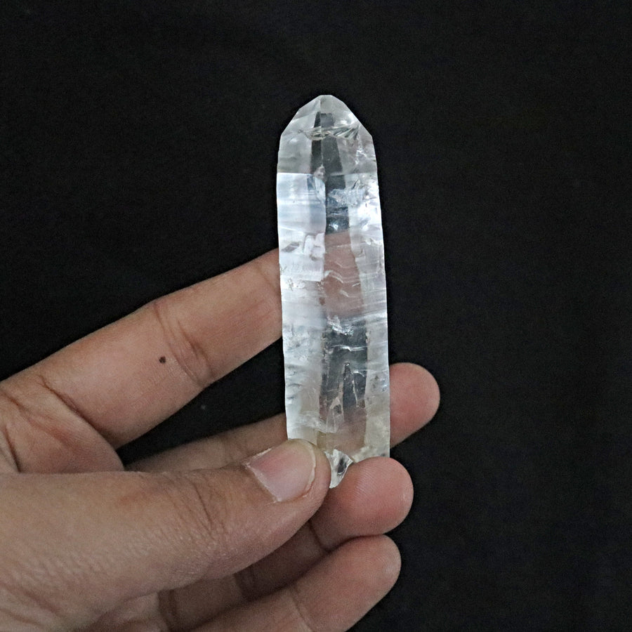 Lemurischer Saatkristall 65 mm — Brasilianische, rohe, gestreifte Spitze