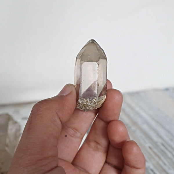 Himalayan Crystal Point 80mm 3.15 inch, Super Clear Gem Grade Optical Quartz Smoky tone Crystal, H5