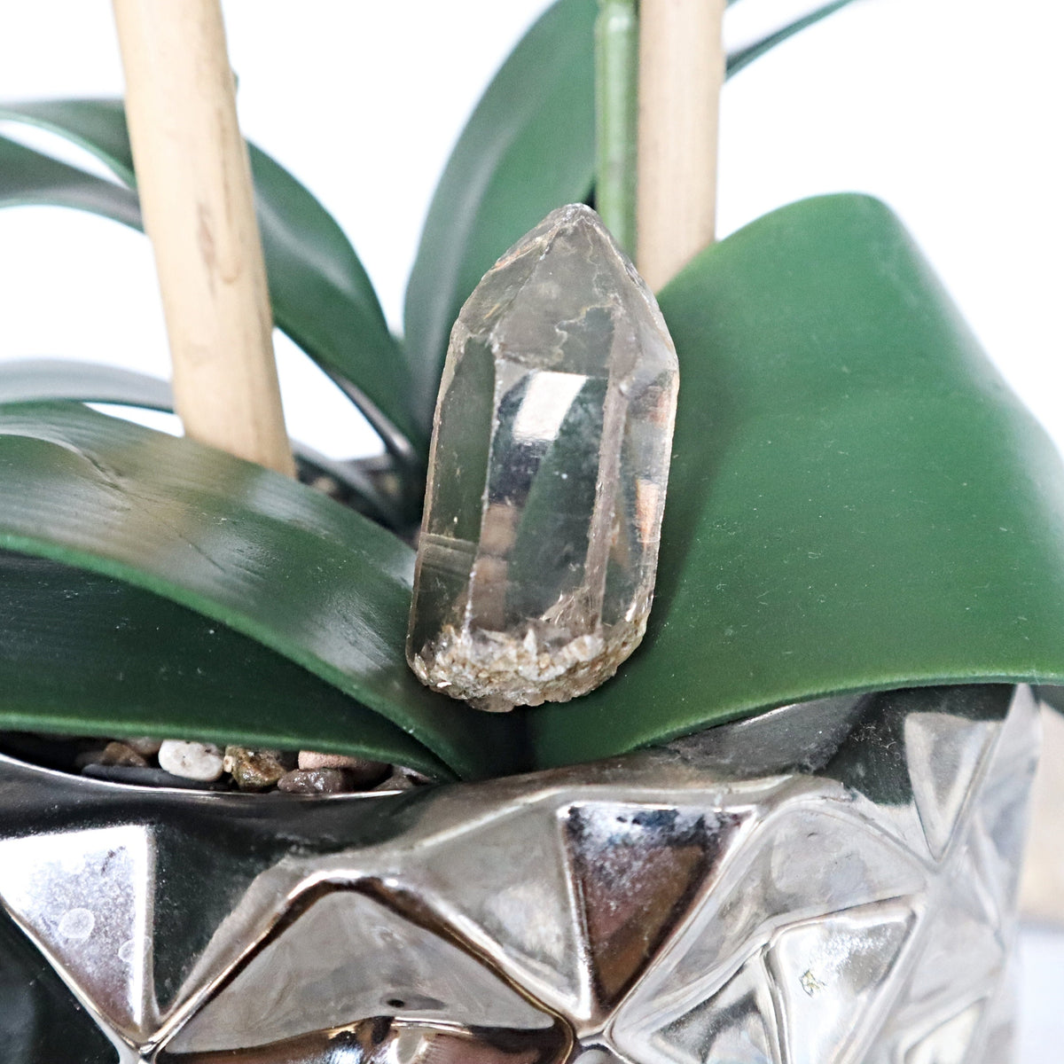 Himalayan Crystal Point 80mm 3.15 inch, Super Clear Gem Grade Optical Quartz Smoky tone Crystal, H5