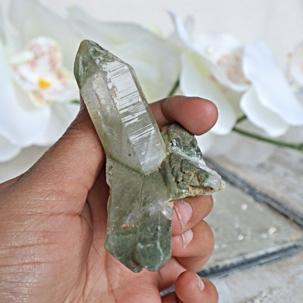 Himalayan Chlorite Quartz Cluster 77mm 3 inch