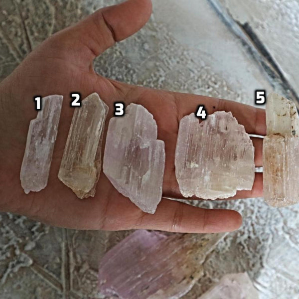 Kunzite Crystal Specimen, Spodumene Pink Kunzite Crystal