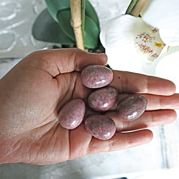 Rhodonite Egg, Natural Pink Rhodonite Stone Eggs for Home Decor Reiki Meditation Healing