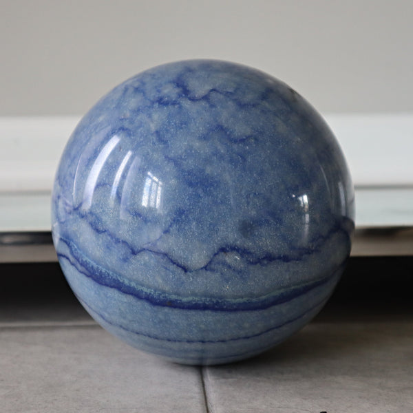 Blue Aventurine Quartz Sphere Large 157mm 6.18 inch