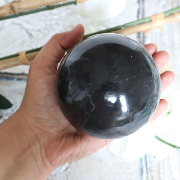 Black Onyx Sphere 83 mm, Healing stone BO1