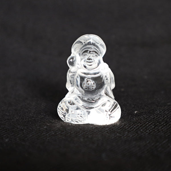 Daikokuten, Natural Quartz Daikokuten Japanese Carving Gift
