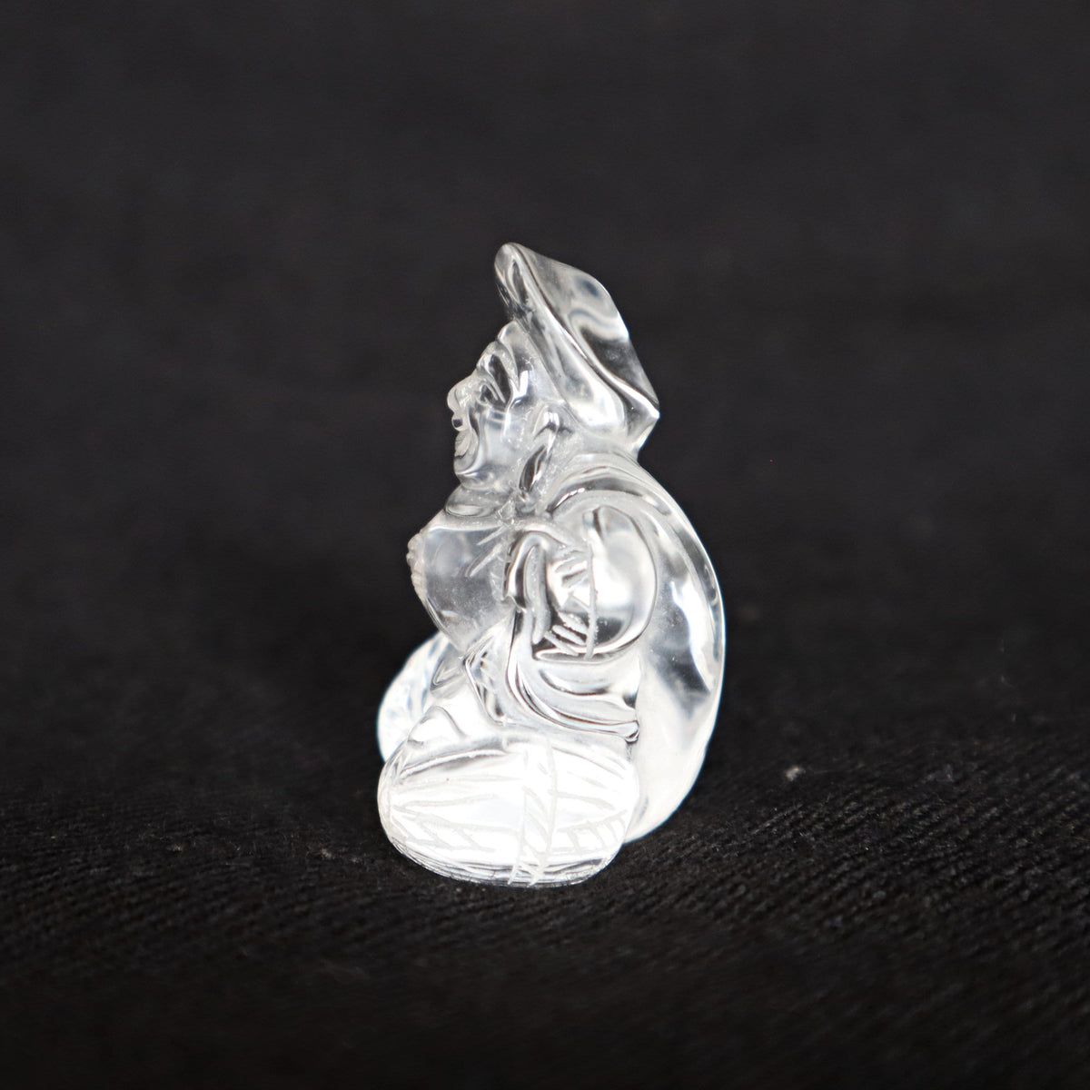 Daikokuten, Natural Quartz Daikokuten Japanese Carving Gift