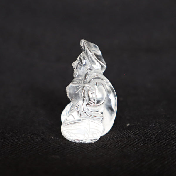 Daikokuten, Natural Quartz Daikokuten Japanese Carving Gift