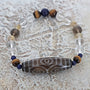 Rare 6 Dragon Eye Dzi Bead Bracelet| Tibetan Agate Dzi Bead Bracelet| Bead Bracelet| Amulet of success and luck| Crystal Bracelet, Rare find