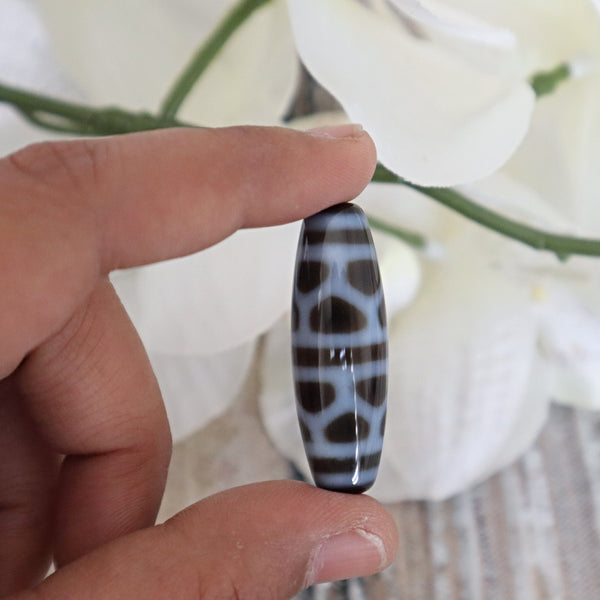 Tibetan Dzi Bead | Tibetan Agate Dzi Bead | Dzi Bead