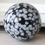XXL Snowflake Obsidian Sphere 162 mm 5.7KGS 6.4 inches 12.5 Lbs Rare Size Very Large Snowflake Obsidian Sphere