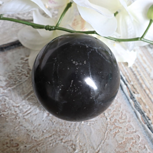 Black Onyx Sphere 83 mm, Healing stone BO1
