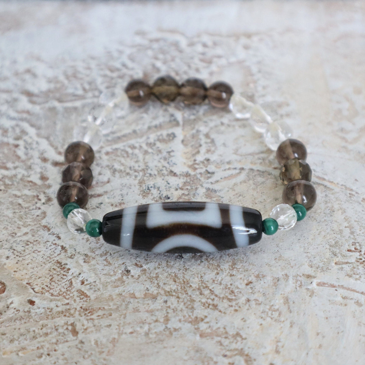 2 Eyed Dzi Bead Bracelet