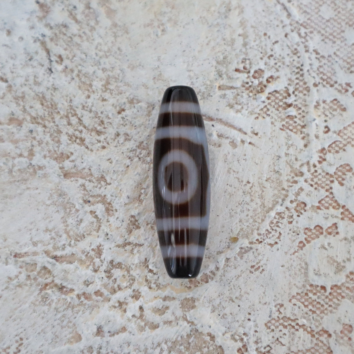 Tibetan Agate Dzi Bead 3 Eye