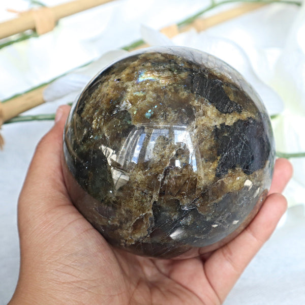 Labradorite Sphere 90 mm, Medium Labradorite Sphere, Healing stone