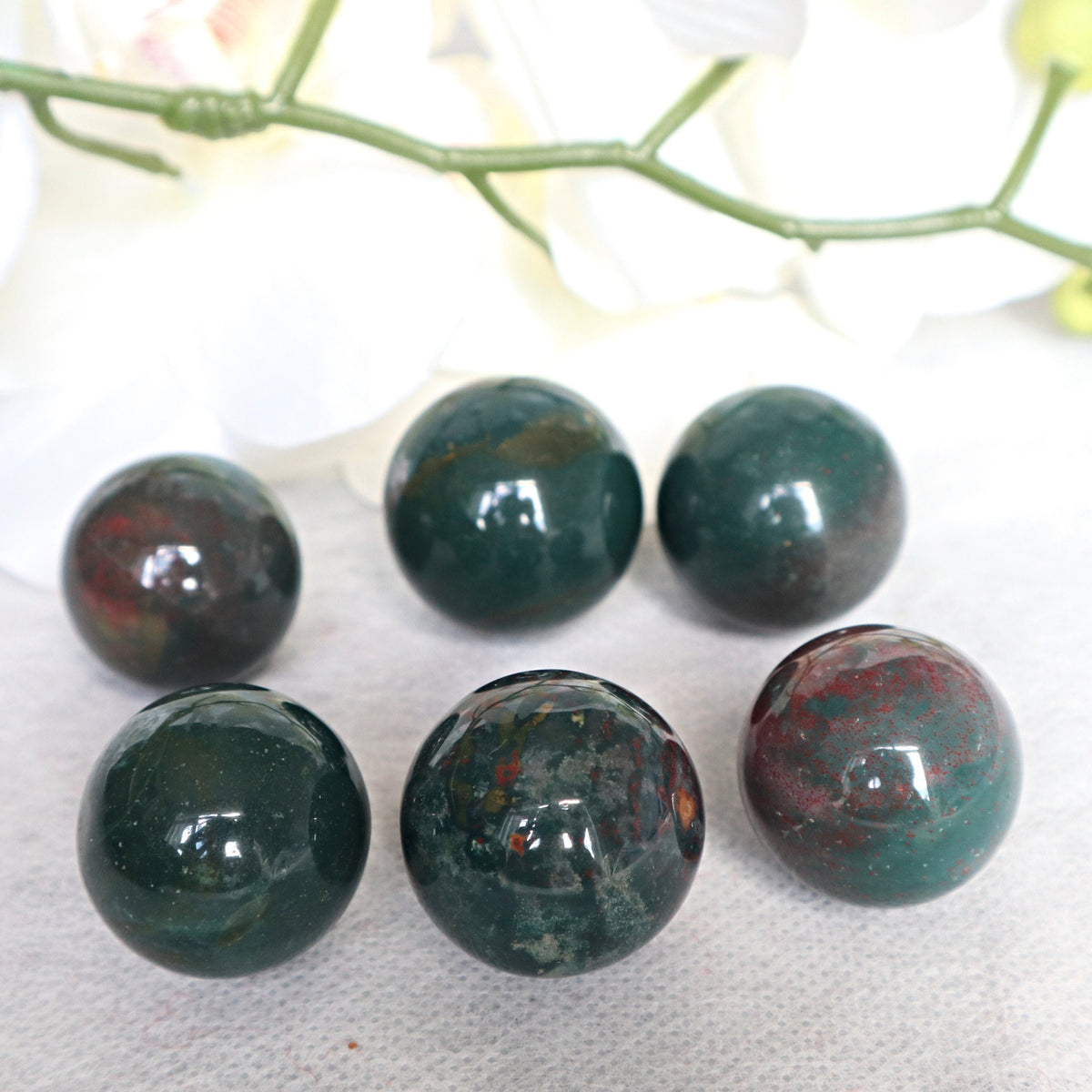 Bloodstone Sphere 27mm, Heliotrope Bloodstone Sphere