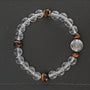 Hand Carved Dragon Bracelet Crystal Quartz with Tiger Eye, Year of Dragon Gift