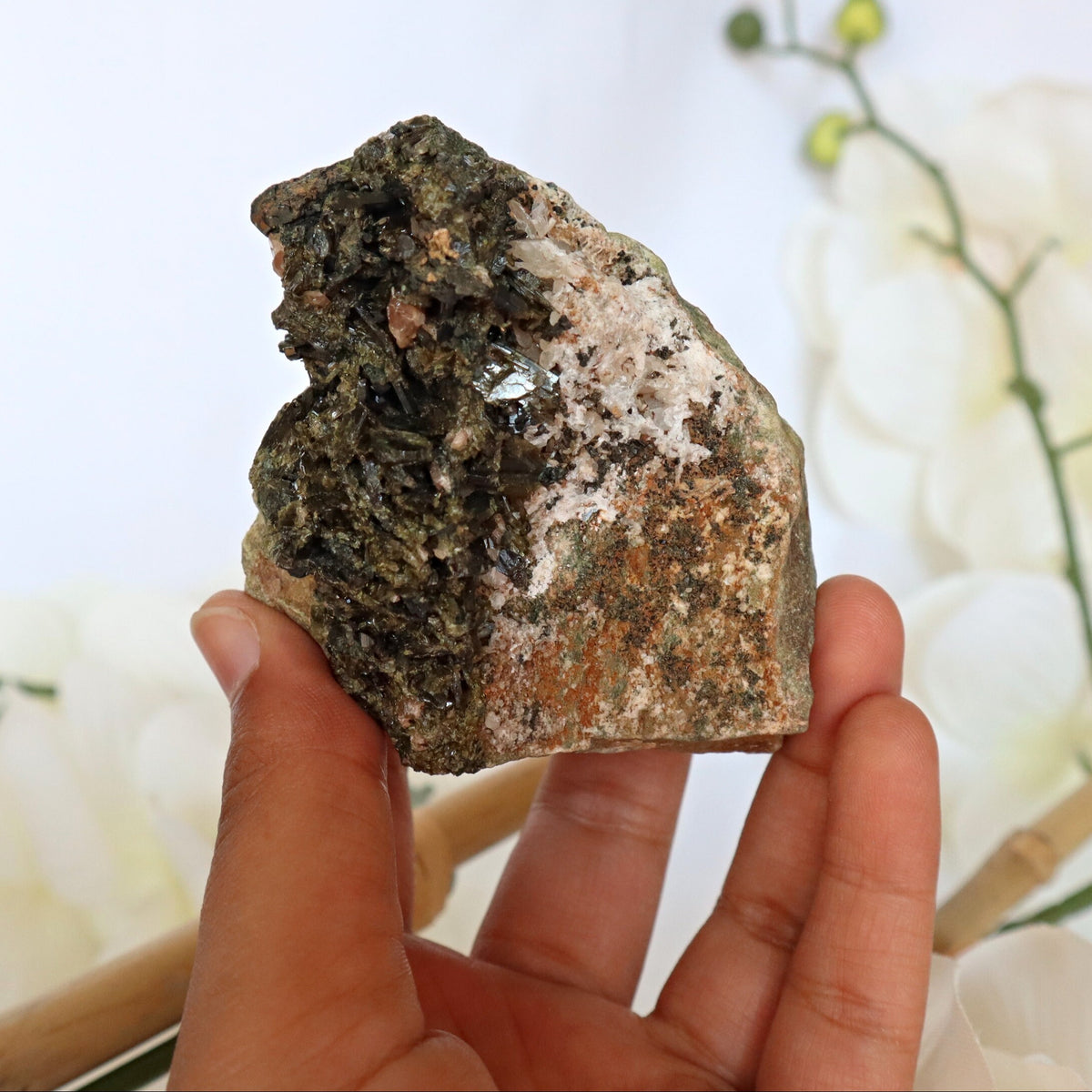 Epidote Crystal Stone Cluster, EP 2