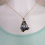 Druzy Geode Agate Pendant Necklace gold with Chain