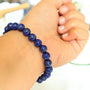 Lapis Stretch Bracelet, Blue Crystal Bracelet